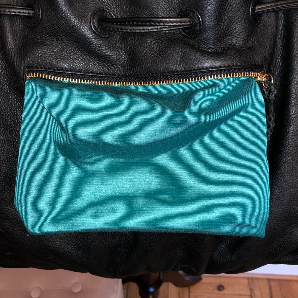 Fiore by Isabella Fiore Black Leather Braid Tote - Picture 14 of 15